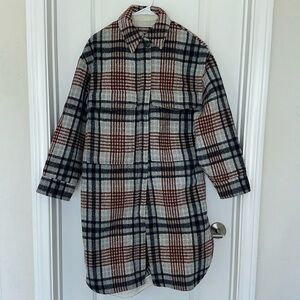 Zara Plaid Trench Coat